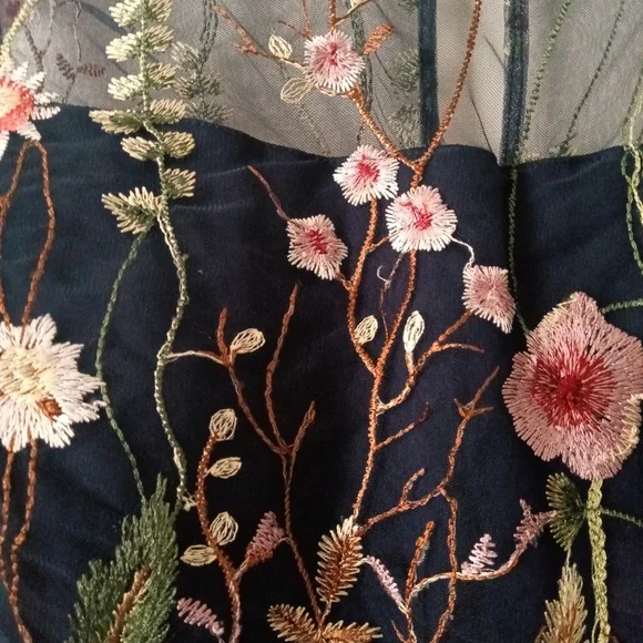 Morgan & Co's Embroidered Fit and Flare Dress - Picture 4 of 7